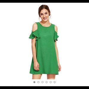 Green Cold Shoulder Dress